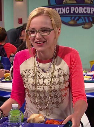 Maddie's metallic heart top on Liv and Maddie
