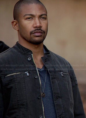 Marcel's black denim jacket on The Originals