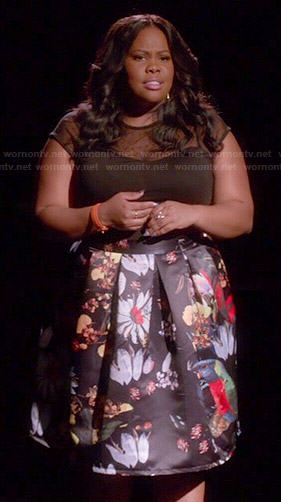 Mercedes's floral pleated skirt on Glee