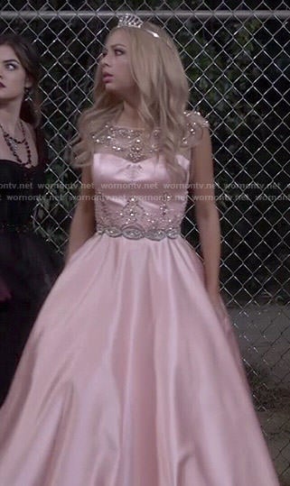 Mona's pink prom dress on Pretty Little Liars
