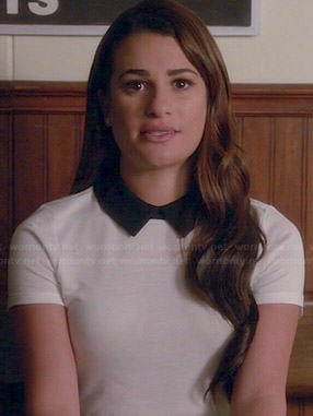 Rachel's white top with black collar on Glee