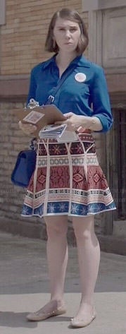 Shoshanna's red, white and blue printed skirt on Girls