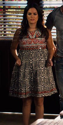 Zoe's mixed print embroidered dress on Hart of Dixie
