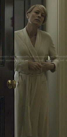 Claire's white robe on House of Cards