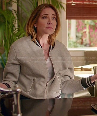 Ellie's grey varsity jacket on Cougar Town