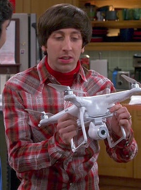 Howard's red plaid shirt on The Big Bang Theory