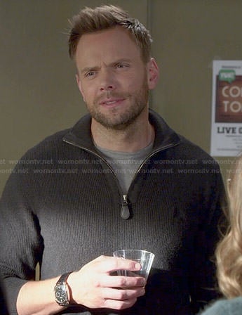 Jeff's grey half-zip sweater on Community