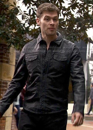 Klaus's black leather shirt on The Originals
