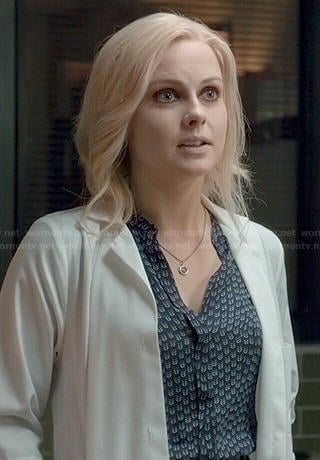 Liv's blue arrow print dress on iZombie