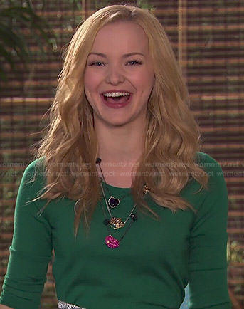 Liv's heart, crown and lips necklace on Liv and Maddie
