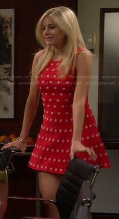 Maddie's red polka dot dress on Cristela