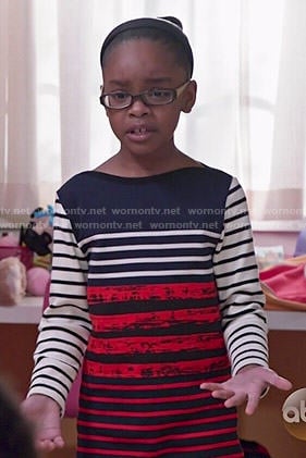 Diane's painted stripe dress on Black-ish