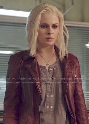 Liv's double button henley top on iZombie
