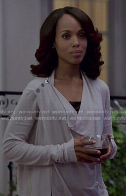Olivia's shoulder button cardigan on Scandal