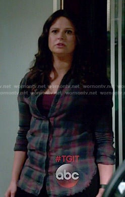 Quinn's plaid shirt on Scandal