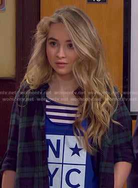 Maya's blue NYC tank top on Girl Meets World