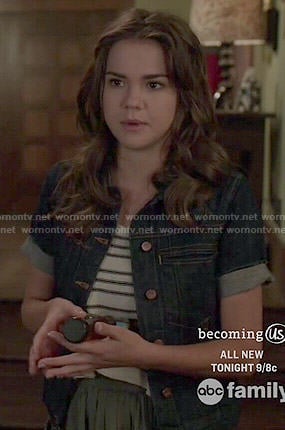 Callie's short sleeved denim jacket on The Fosters