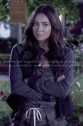 Emily's camo jumpsuit on Pretty Little Liars