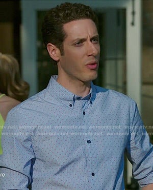 Evan's stripe and dot print shirt on Royal Pains