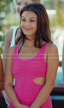Grace's pink textured cutout dress on UnReal
