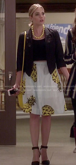 Hanna's pineapple print skirt on Pretty Little Liars