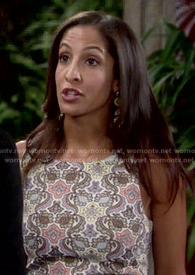 Lily's patterned dress on The Young and the Restless