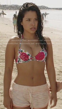 Mariana's floral bikini top on The Fosters