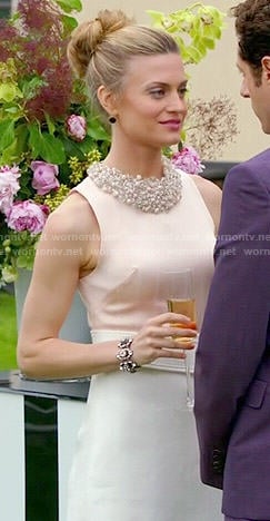 Paige's two-tone belted dress on Royal Pains