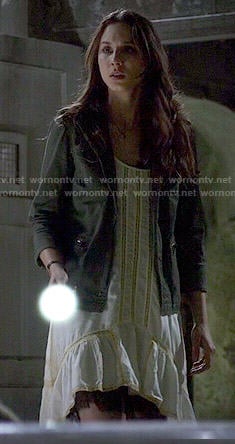 Spencer's cream high-low dress on Pretty Little Liars