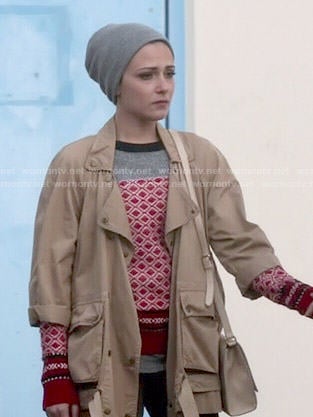 April's tan parka on Chasing Life