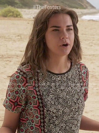 Callie's paisley print top on The Fosters
