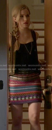 Emma's multi colored skirt on Scream