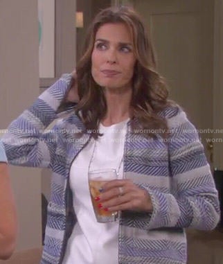 Hope's blue striped jacket on Days of our Lives