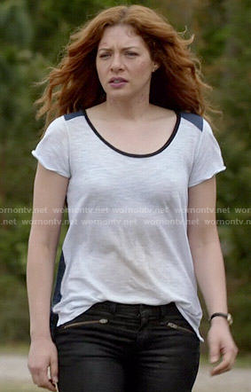 Julia's t-shirt with contrasting back on Under the Dome