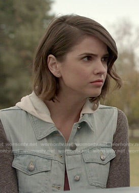 Malia's hooded denim jacket on Teen Wolf