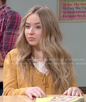 Maya's yellow peasant top on Girl Meets World