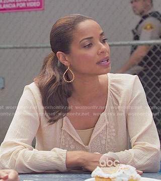 April's cream embroidered top on Mistresses