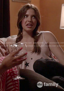 Audrey's pink star print cami on Kevin from Work