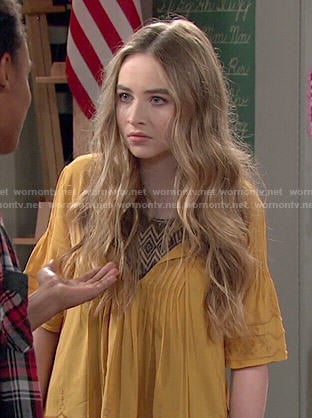 Maya's yellow peasant top on Girl Meets World