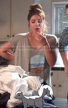 Audrey's Happy Thoughts tee on Kevin from Work
