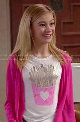 Avery's silver fries graphic tee on Dog with a Blog