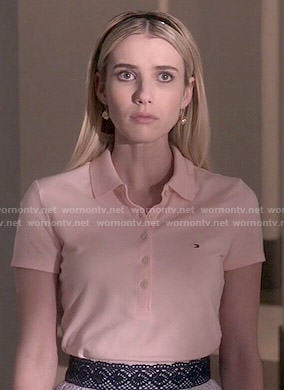 Chanel's pink polo shirt on Scream Queens