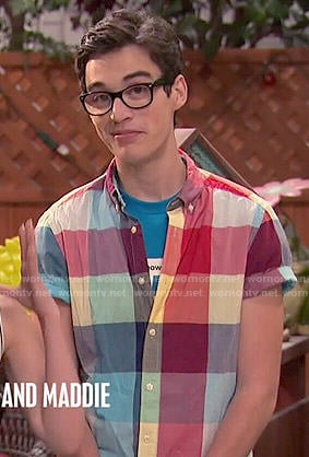 Joey's multi colored checked shirt on Liv and Maddie