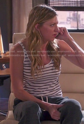 Josslyn's striped tank top on Mistresses