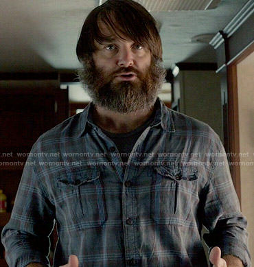 Phil's blue plaid shirt on Last Man on Earth