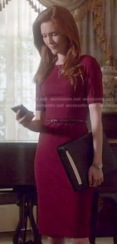 Abby's burgundy dress on Scandal
