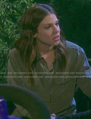 Abigail's khaki shirt on Days of our Lives