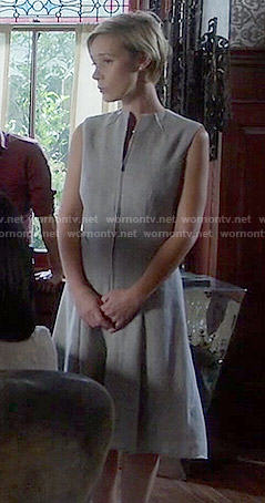 Bonnie's grey zip-front dress on How to Get Away with Murder