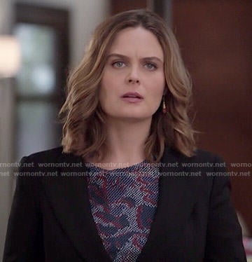 Brennan's printed top on Bones