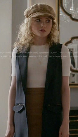 Grace's navy blue vest on Scream Queens